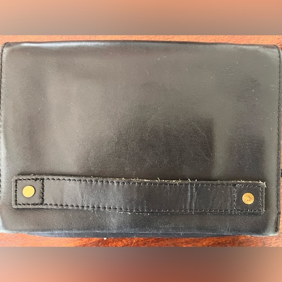 Madewell The Morgan Leather Crossbody Bag Clutch Black with Mirror Boho Concert - Picture 2 of 8